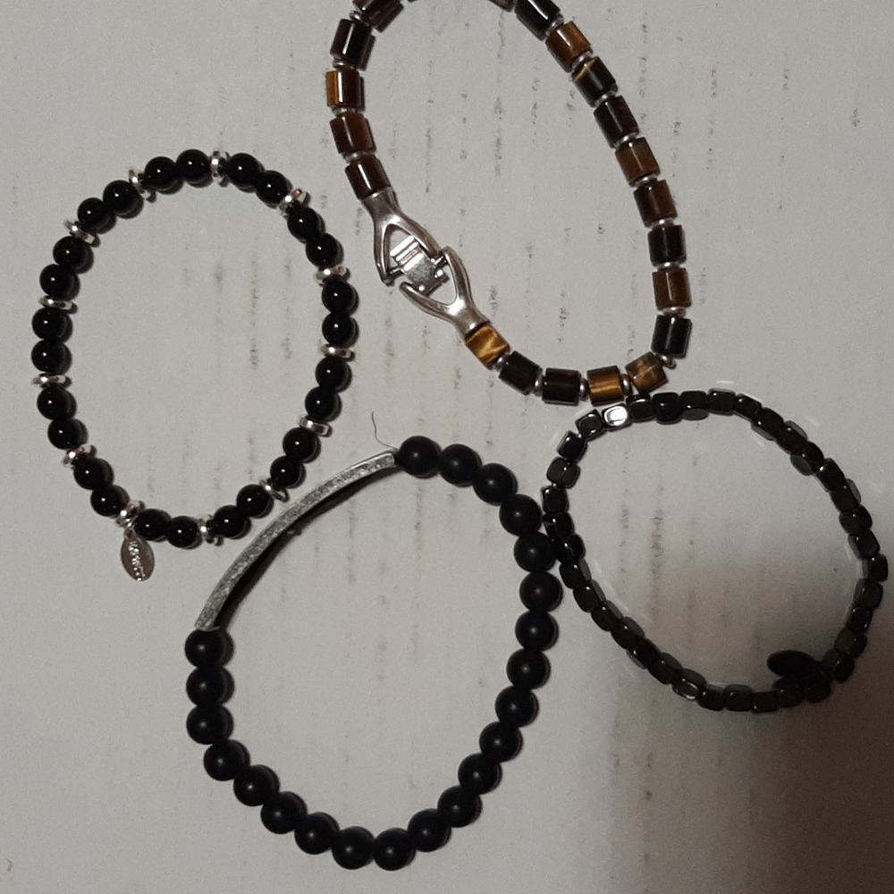 Buckle Bracelet Set mens set of 4